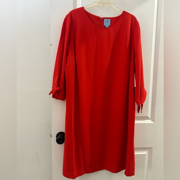 CeCe Dresses & Skirts - NEW CeCe Vibrant Red Long Sleeve Baggy Dress Size 16W NWT